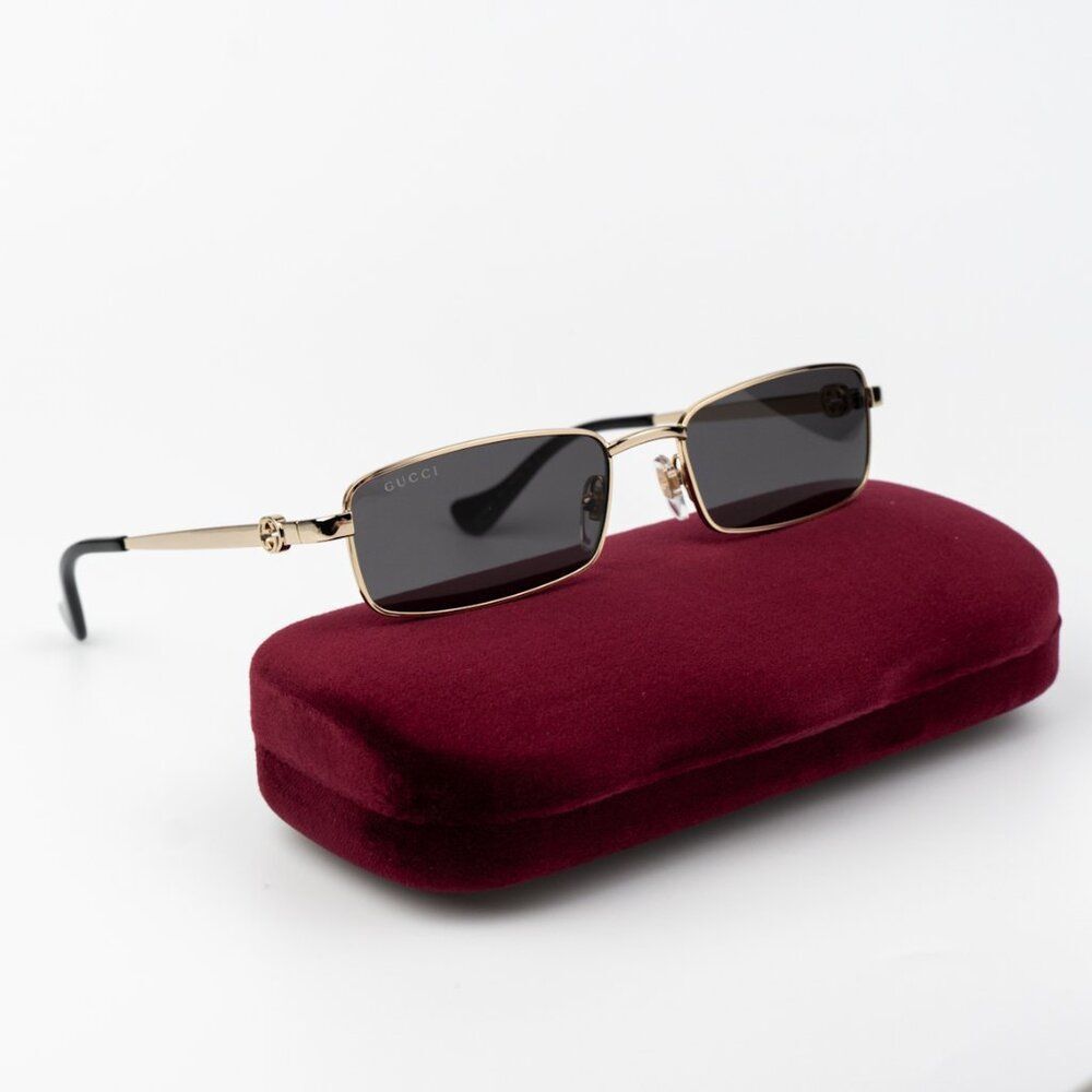 Gucci Women Sunglasses Gold Grey Rectangle GG1600S 001 BRAND NEW - Picture 11 of 12